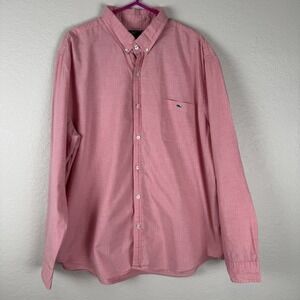 Vineyard Vines Slim Fit Tucker Shirt Men's XXL Coral Plaid